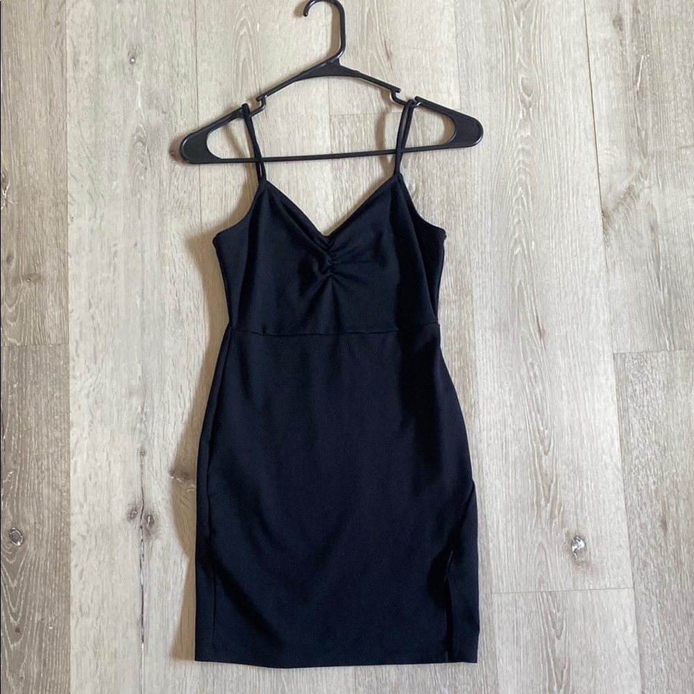 Elegant Black Spaghetti Strap Dress